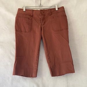 Hollister Rust Colored Stretch Cutoff Bermuda Jean Shorts | Junior Size 5